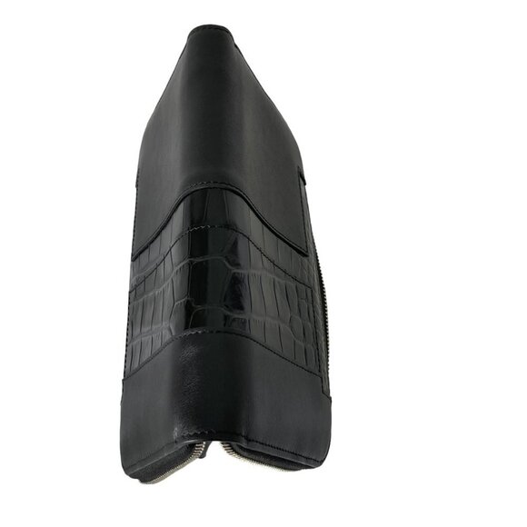 Tod's Italy Croc-embossed Black Leather Zip Wallet, XAMTTA0400M51B999 - Picture 5 of 8